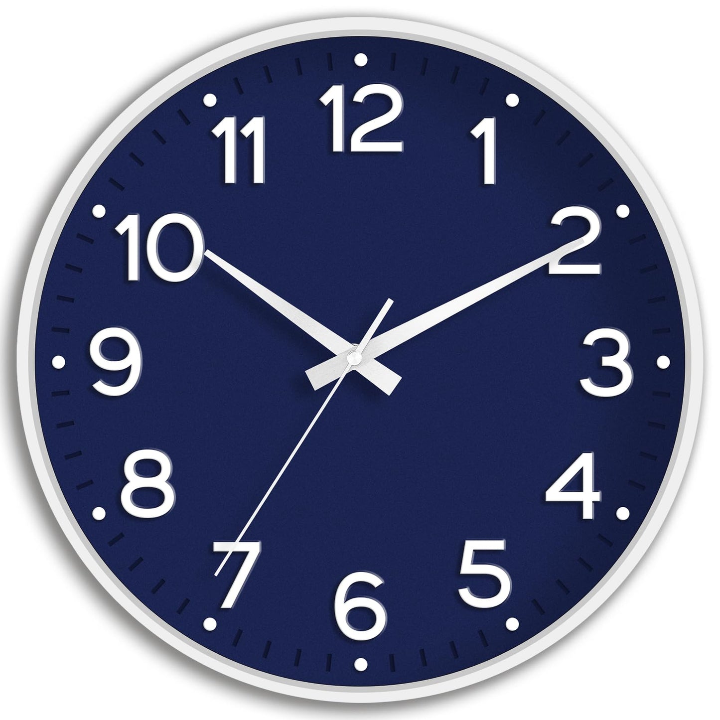 Roymnie Wall Clock Green, Silent Wall Clocks Battery Operated 8 Inch-Modern Non Ticking Analog Clock Decorative for Kitchen Office Bathroom Bedroom(Gold)