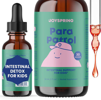 JoySpring Kids Bedtime Routine for Sleep & Gut Support – Liquid Melatonin + Herbal Digestive Support Drops for Toddlers & Kids – Evening Wellness System