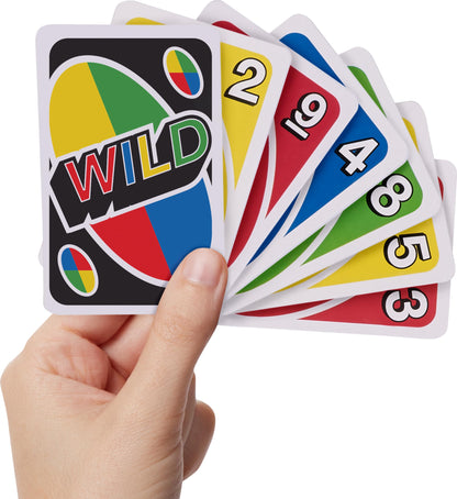 Mattel Games UNO Card Game for Kid, Adult & Family Nights & Parties, Travel & Vacations, Color Blind Accessible & Customizable Deck (Amazon Exclusive)