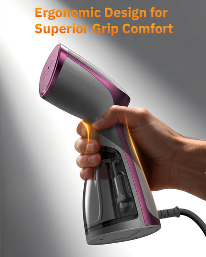 OGHom Portable Travel Handheld Steamer for Clothes, Garment Wrinkle Remover, 1000W Strong Penetrating Fabric Steamer, for Home, Office, Travel (ONLY FOR 120V) -White