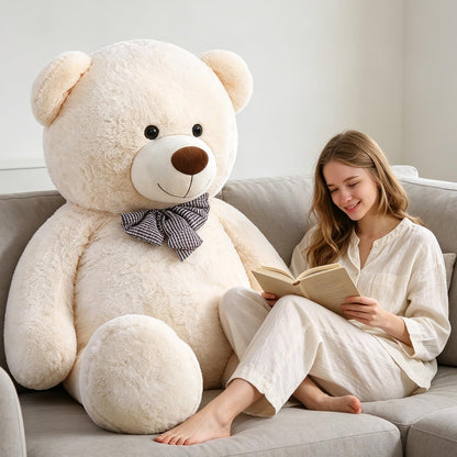 Toys Studio 47 Inch Big Teddy Bear Giant Stuffed Animal for Girls, 4 Feet Large Teddy Bear Baby Shower Party Decorations Kids Women Girlfriend Christmas Valentines Gifts, Light Brown