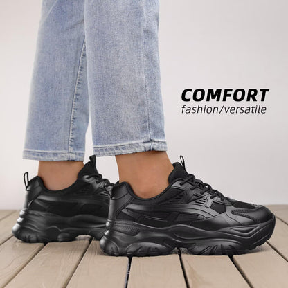 Women's Road Running Shoes Non Slip Ladies Walking Fashion Athletic Chunky Sneakers Work Gym Comfort Lightweight Mesh Soft Sole