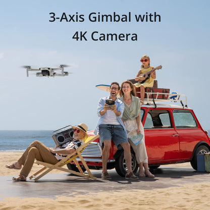 DJI Mini 4K, Drone with 4K UHD Camera for Adults, Under 249 g, 3-Axis Gimbal Stabilization, 10km Video Transmission, Auto Return, Wind Resistance, 1 Battery for 31-Min Max Flight Time