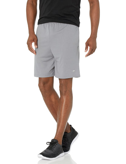 Amazon Essentials Men's Athletic Basketball Gym Shorts, Breathable Moisture Wicking Loose-Fit with Elastic Waist, Pack of 2