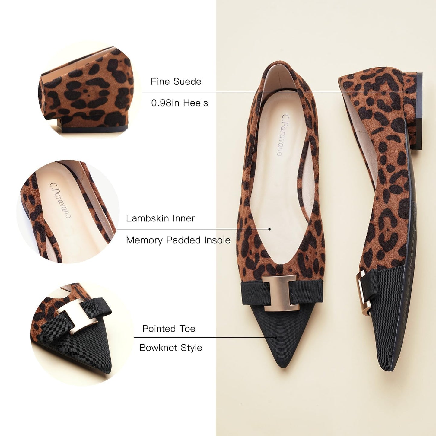 C.Paravano Flats for Women | Pointed Toe Flats | Ballet Flats | Women Shoes Dressy Comfortable