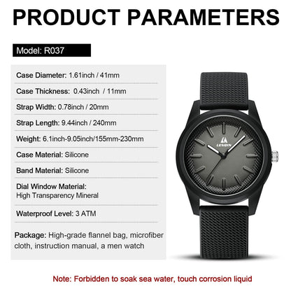 LN LENQIN Mens Watches Waterproof Stainless Steel Watch for Men Analog Quartz Fashion Business Designer Wristwatch