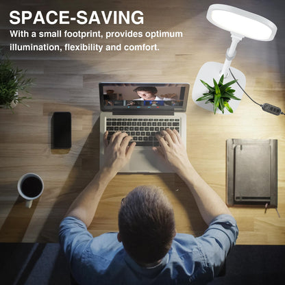LitONES Video Conference Lighting for Zoom Meeting, Ring Light for Desk with Flexible Stand, 30 Light Modes Ring Light for Computer, Video Lights & Memory Func for Video Calls, Live Stream, Webcam