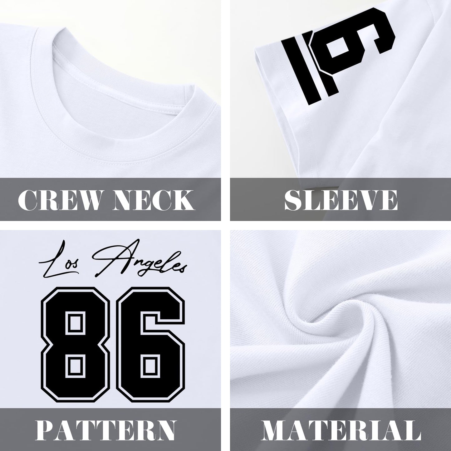 Graphic Tees Men Oversized Streetwear Tshirts for Men Number Los Angeles Print Jerseys Shirt Casual Tee Top