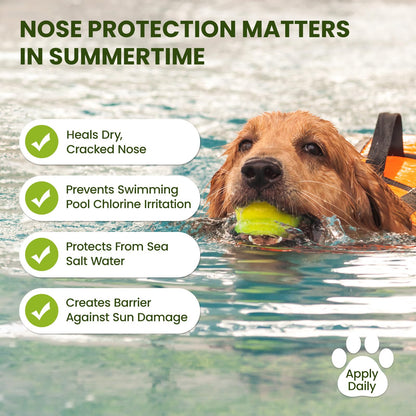 PawSono Lick-Safe Dog Paw & Nose Balm with Coconut Oil | All-Natural Dog Paw Protector Against Hot Pavement & Sand, Great for Dogs who Hate Dog Booties or Shoes (2.1 oz / 60 g)