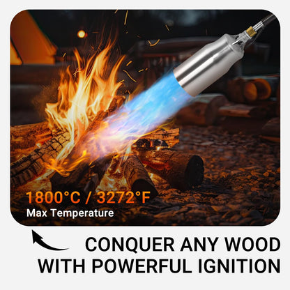 Sondiko Propane Torch Weed Burner, High Output Weed Torch Flamethrower, 30" Detachable Long Arm Heavy Duty Blow Torch For Garden, Wood, Ice, Snow, Melting(PROPANE TANK NOT INCLUDED)