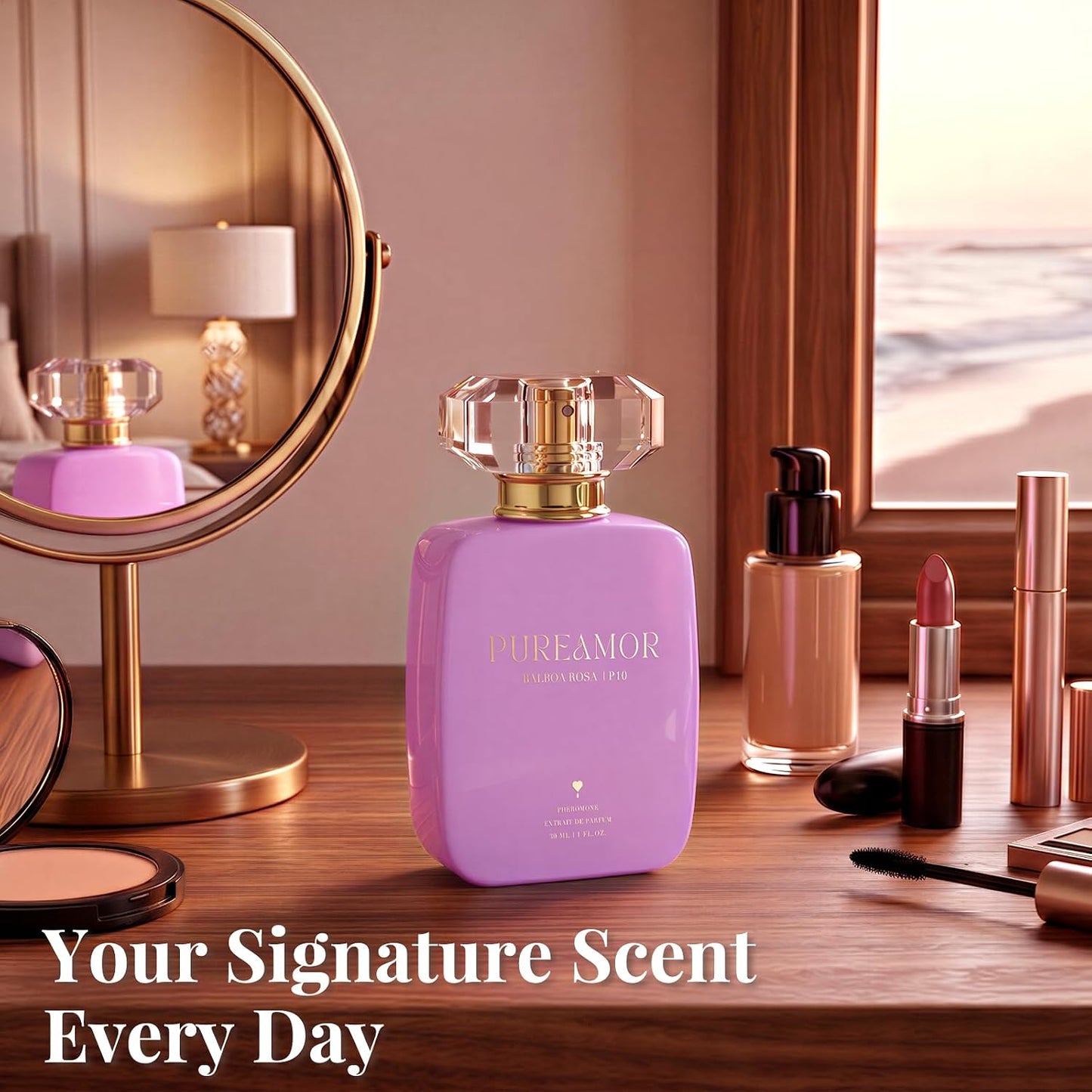 Pheromone Perfume for Women, Amber Noir Extrait de Parfum - Long Lasting Vanilla Amber Scent, 30% High Concentration, Full Size Fragrance Spray, 1.0 oz / 30 ml