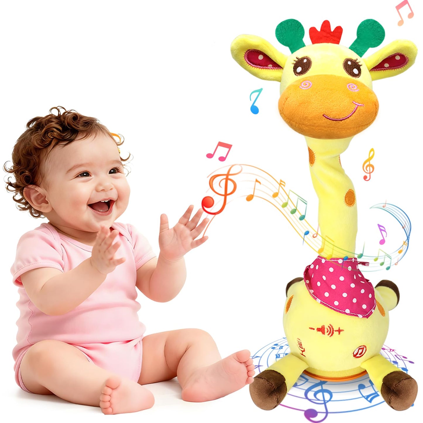 Hunfur Interactive Baby Toys Dancing Talking Cactus Toy,Funny Gift for Infant, Singing Record Repeat What You Say Light Up Toy for Toddler Boy Girl (Volume Adjustment)