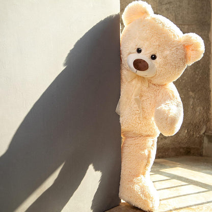 Toys Studio 47 Inch Big Teddy Bear Giant Stuffed Animal for Girls, 4 Feet Large Teddy Bear Baby Shower Party Decorations Kids Women Girlfriend Christmas Valentines Gifts, Light Brown