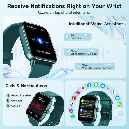 Smart Watch for Women Android & iPhone, Alexa Built-in, IP68 Waterproof Activity Fitness Tracker with Bluetooth Call (Answer/Make), 1.8" Smartwatch with Heart Rate/SpO2/Sleep Monitor, 100+ Sports Mode | Pink