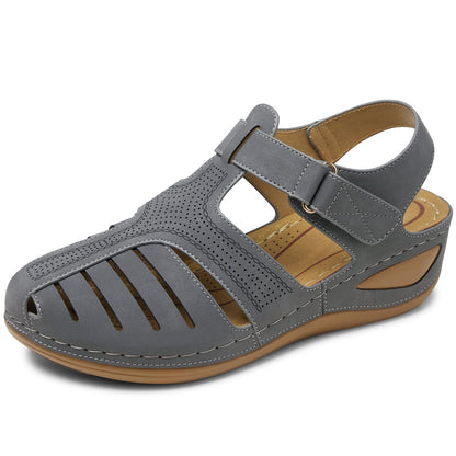 SHIBEVER Women's Wedge Sandals Summer: Closed Toe Sandals for Women Platform Dressy Wedge Size 5-11