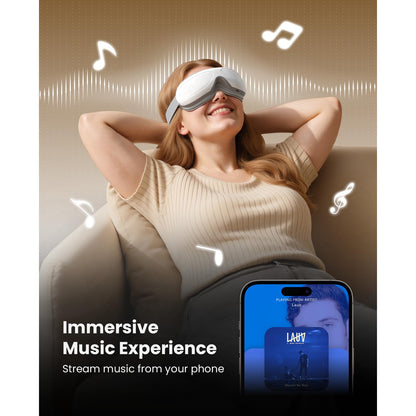 BOB AND BRAD Eye Massager with Heat FSA Eligible HSA, Birthday Gifts for Women Men Mom EyeOasis 2 Heated Eye Mask for Migraines with Music, Smart Migraine Massager for Dry Eyes Relief & Improve Sleep