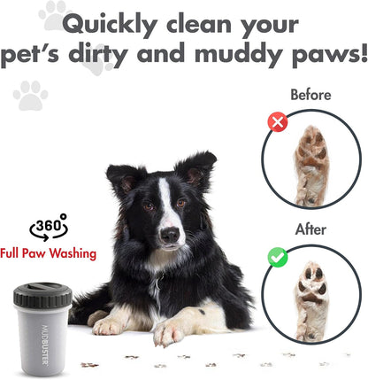 Dexas MudBuster Portable Dog Paw Cleaner - Premium Quality, Blue, Small Size for Pet Supplies and Accessories