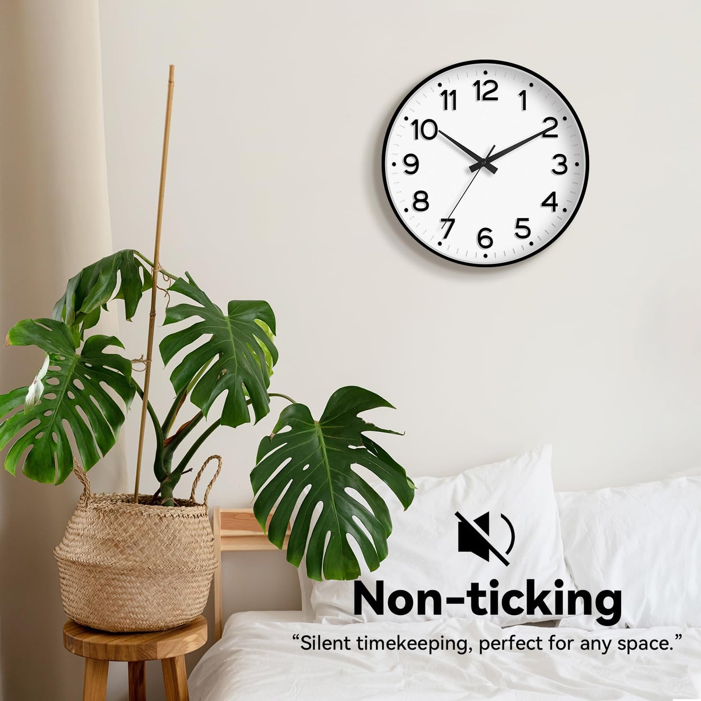 Roymnie Wall Clock Green, Silent Wall Clocks Battery Operated 8 Inch-Modern Non Ticking Analog Clock Decorative for Kitchen Office Bathroom Bedroom(Gold)
