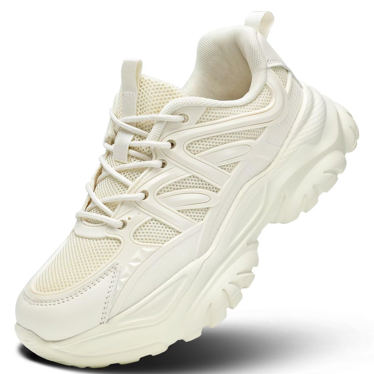 Women's Road Running Shoes Non Slip Ladies Walking Fashion Athletic Chunky Sneakers Work Gym Comfort Lightweight Mesh Soft Sole