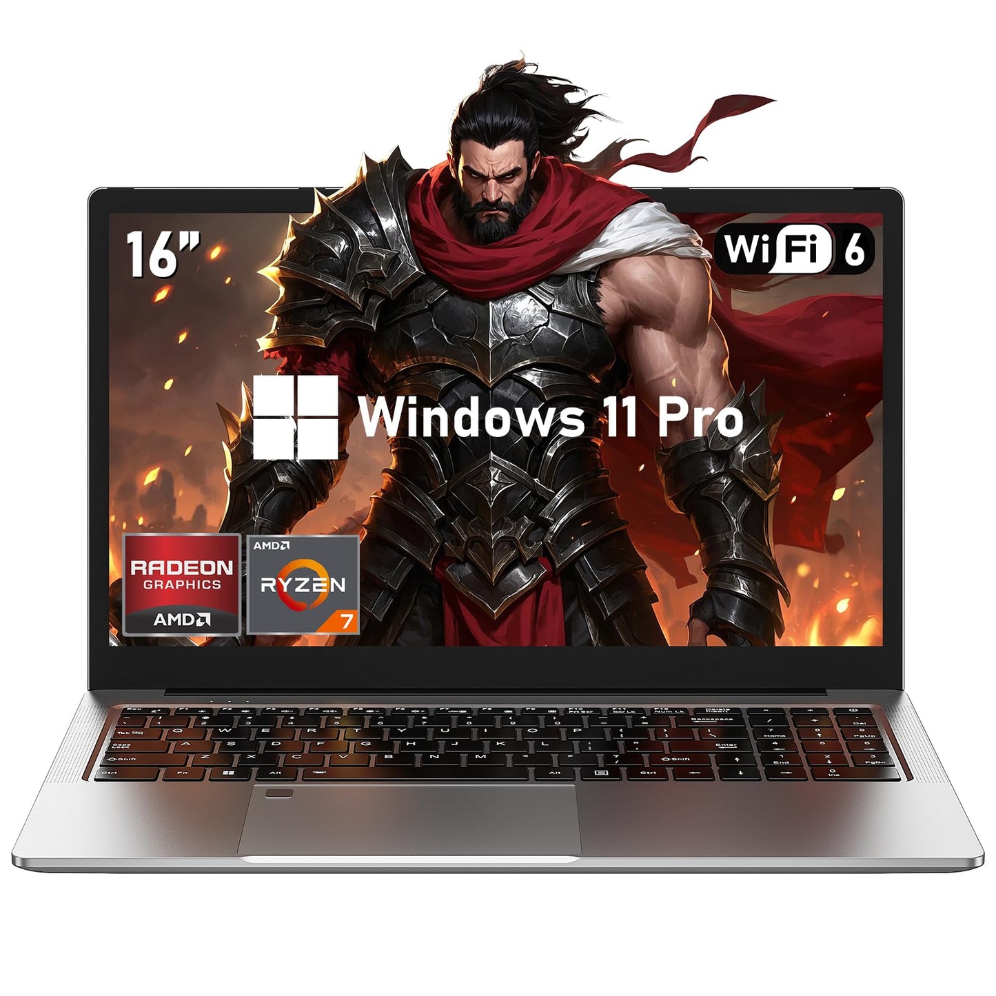 Gaming Laptop, 16 Inch Lap Top Computer 2026 with Ryzen 7 5825U Processor, 16GB DDR4, 1T SSD, Window 11 Pro, Backlit Keyboard, FHD Display 1920*1080P, WiFi 6, HDMI, for Student, Office, Business