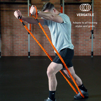 Stroops Slastix Toner Resistance Bands with Handles | Safe Sleeve Exercise Bands for Strength Training, Full Body Workouts, and Home Gym Fitness