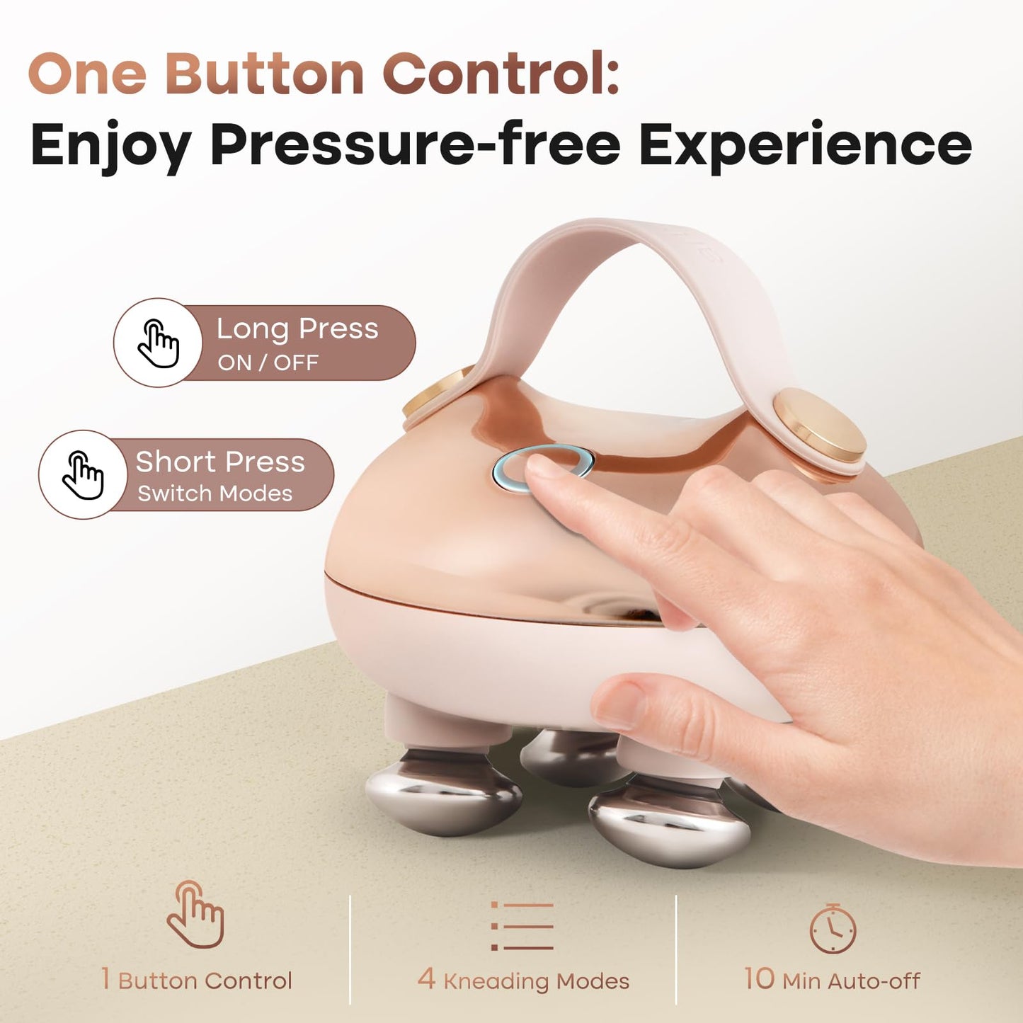 arboleaf Electric Scalp Massager Head Massager Scalp Stress Relax, 5 in 1 Kneading 128 Massage Nodes, Waterproof Hair Massage with 8 Removable Claws Cat Scratcher, Gift for Dad Mom