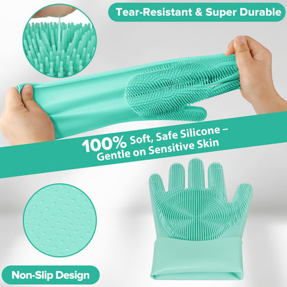 6PCS Grooming & Bath Supplies for Dogs, Cats | Dog Washing Gloves | Dog Bath Brush | Dog Shower Brush | Pet Grooming Gloves | Dog Grooming kit | Pet Supplies for Showerhead & Sprayer (Navy Blue)