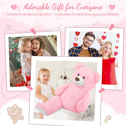Toys Studio 47 Inch Big Teddy Bear Giant Stuffed Animal for Girls, 4 Feet Large Teddy Bear Baby Shower Party Decorations Kids Women Girlfriend Christmas Valentines Gifts, Light Brown