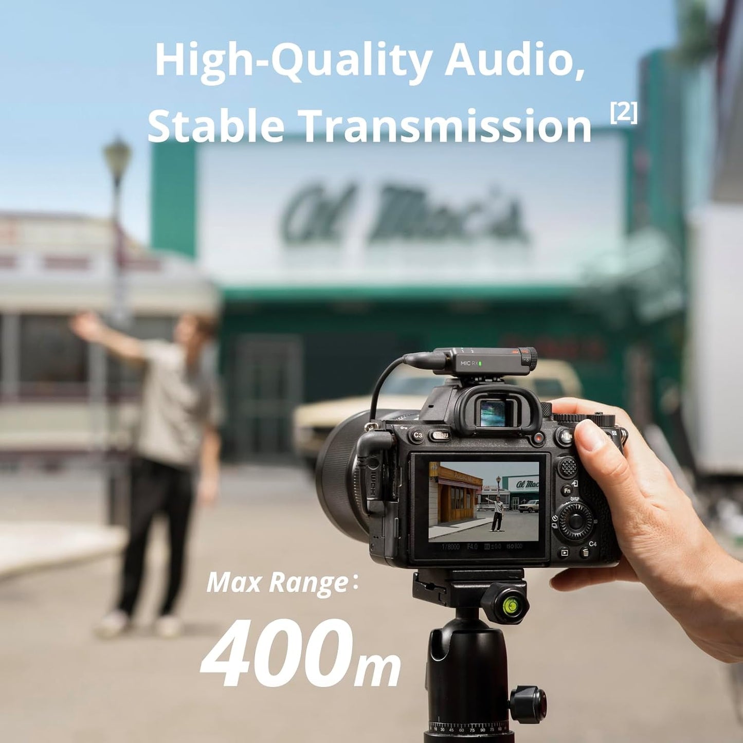 DJI Mic Mini (2 TX + 1 RX), Ultralight, Detail-Rich Audio | Noise Cancelling, Automatic Limiting, Wireless Microphone for Camera/iPhone/Android, Vlog, Streaming, 400m Transmission