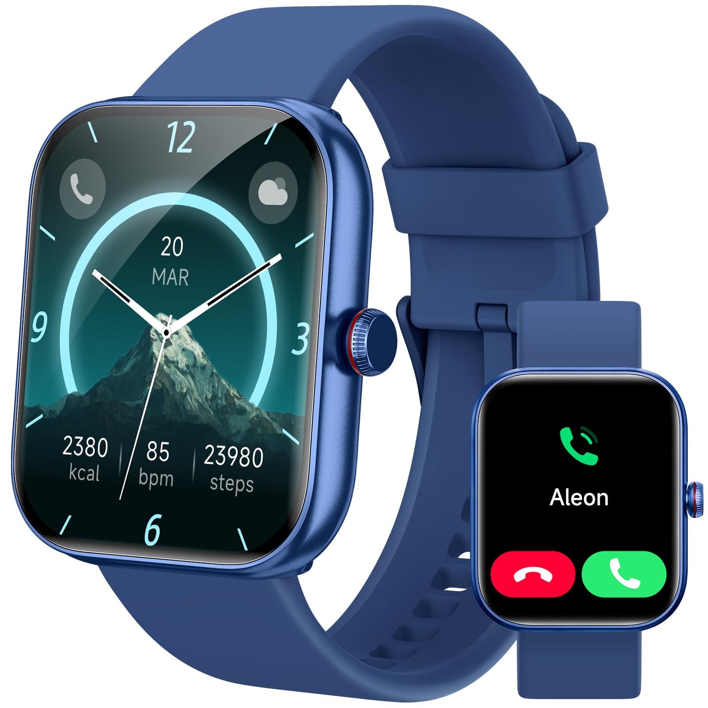 Smart Watch for Women Men, Smartwatch for iPhone & Android Bluetooth (Answer/Call) Built-in Alexa, 1.91" HD Fitness Tracker with 105+ Sport Modes, IP68 Waterproof, Sleep/Heart Rate/SpO2/Stress Monitor