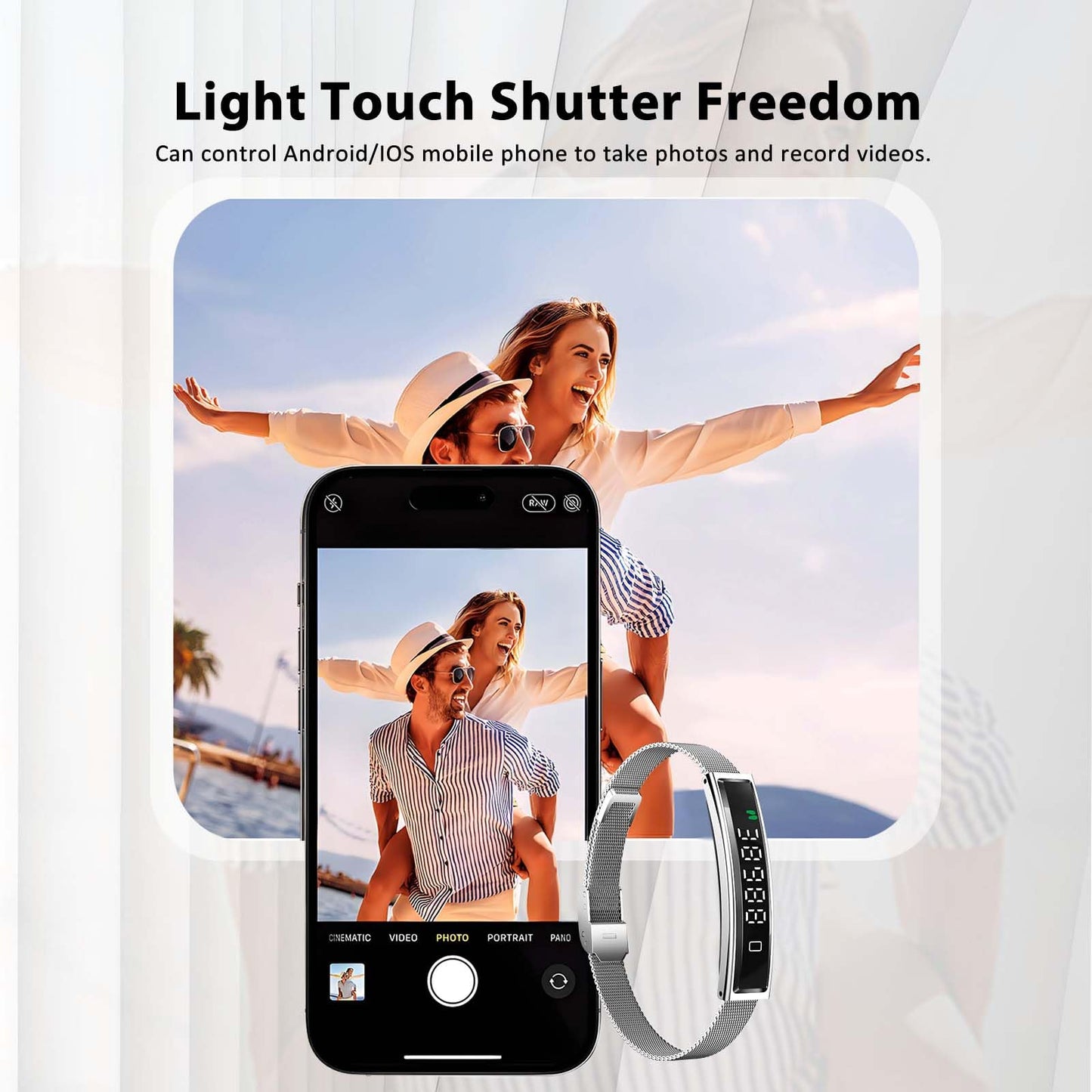 Smart Bracelet Fitness Health Tracker for Men Women with 2 Bands | 24/7 Heart Rate/Pressure Detection/Sleep Monitor, 5ATM Waterproof, Multiple Sport Modes, Android iOS Compatible