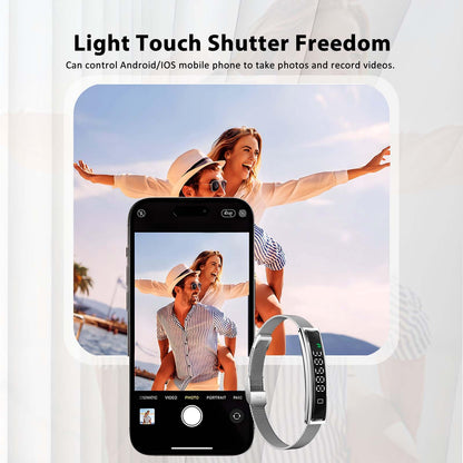 Smart Bracelet Fitness Health Tracker for Men Women with 2 Bands | 24/7 Heart Rate/Pressure Detection/Sleep Monitor, 5ATM Waterproof, Multiple Sport Modes, Android iOS Compatible