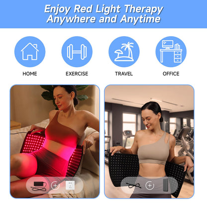 MEGELIN Red Light Infrared Therapy Belt Plus,360Leds, 660nm Red Light & 850nm Near-Infrared Light at Home