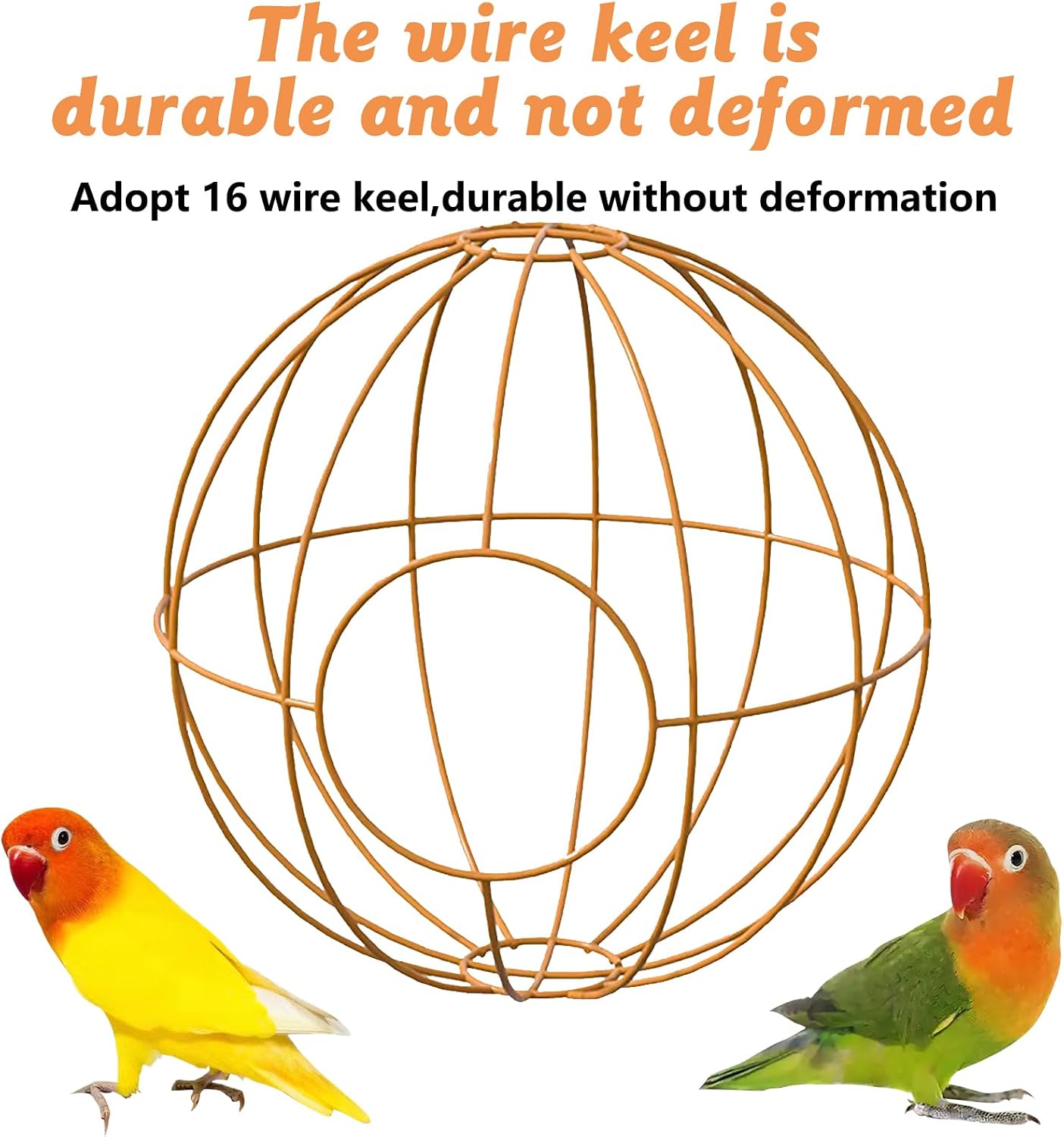 BNOSDM Rattan Bird Nest Parrot Nesting House Parakeet Nesting Soft Lovebird Warm Bed Sleeping for Parrots Bird Cage Accessories for Cockatiels Budgerigars Finches Canaries (Single-Hole Style)
