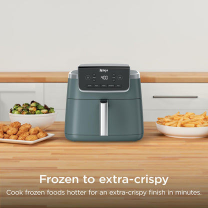 Ninja Air Fryer with Air Crisp | 5 QT Capacity fits up to 4lbs of Fries | 4-in-1 Pro Air Fry, Roast, Reheat, Dehydrate | 400°F Max Temp | 1750 Watts | W/Nonstick Basket & Crisper Plate | Grey | AF141