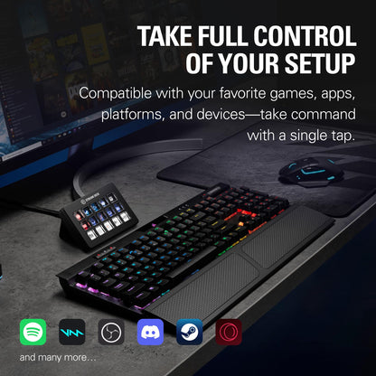 Elgato Stream Deck MK.2 Studio Controller, 15 Macro Keys | Trigger actions in OBS, Twitch, YouTube and more, Visual feedback, Hundreds of plugins, Works with Mac and PC