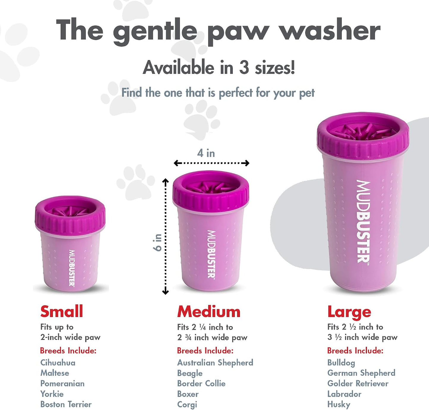 Dexas MudBuster Portable Dog Paw Cleaner - Premium Quality, Blue, Small Size for Pet Supplies and Accessories