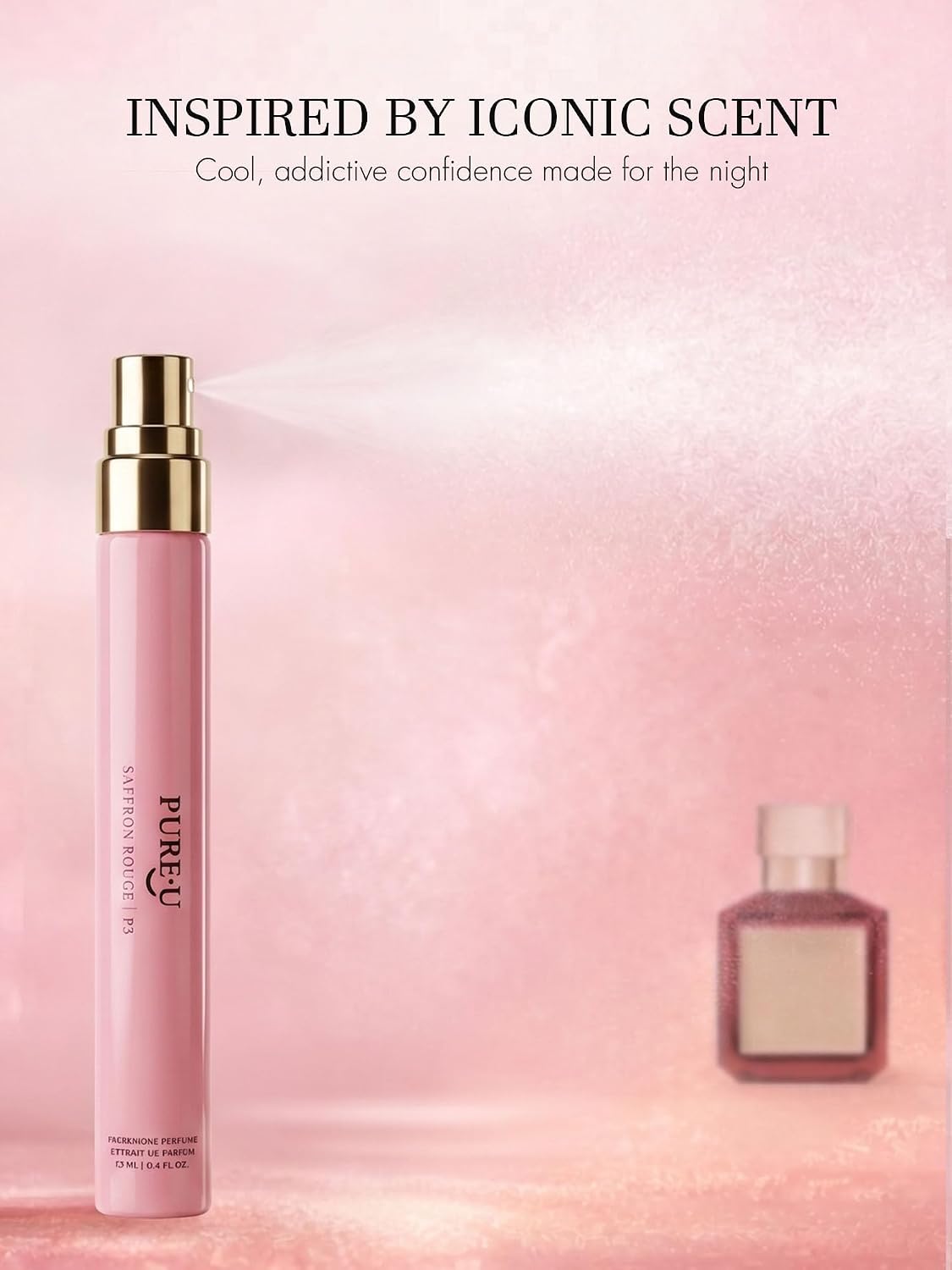 Pheromone Perfume for Women - Long Lasting Saffron Amber & Cedarwood Sophisticated Scent, Luxury Concentrated Extrait de Parfum Spray Oil, Portable Size Signature Scent, 1 fl oz (30ML