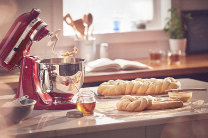KitchenAid Artisan Series 5 Quart Tilt Head Stand Mixer with Pouring Shield KSM150PS, Almond Cream