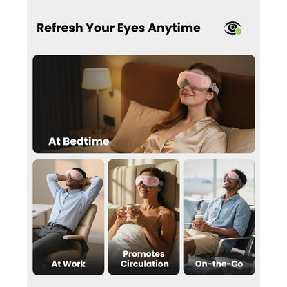 BOB AND BRAD Eye Massager with Heat FSA Eligible HSA, Birthday Gifts for Women Men Mom EyeOasis 2 Heated Eye Mask for Migraines with Music, Smart Migraine Massager for Dry Eyes Relief & Improve Sleep