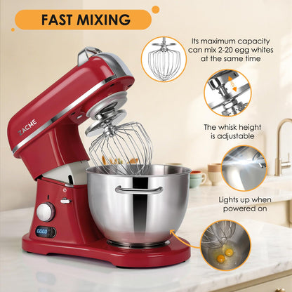 8.4QT Commercial Stand Mixer 800W with Aluminum Die Casting Meets the Standard of NSF/ANSI 8-2023, Mixers Kitchen Electric Stand Mixer with Stainless Steel 8L Bowl, Dough Hook, Whisk and Beater