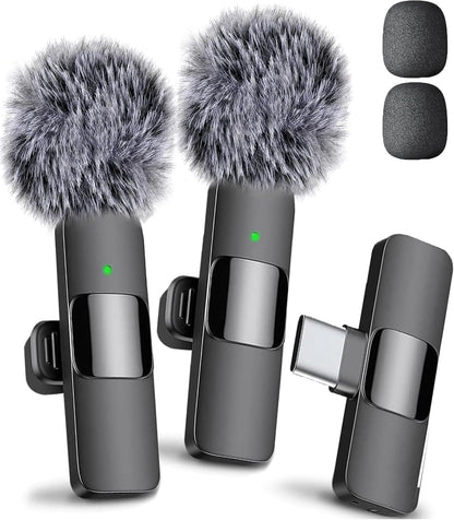 Mini Mic Pro (Latest Model – #1 Microphone for iPhone & Android, Wireless Mini Microphone, Clear Voice, Noise Cancelling, Lavalier Mic for TikTok, YouTube & Interviews