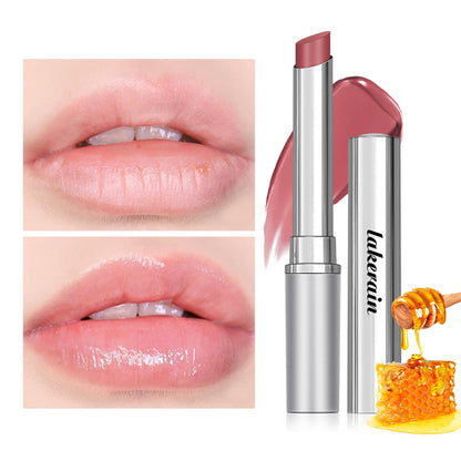 Honey Lipstick Tinted Lip Balm - Sheer Hydrating Lipstick for All Skin Tones - Moisturizing Lip Color, Nourishing Lip Balm with a Hint of Natural Black Cherry Tint