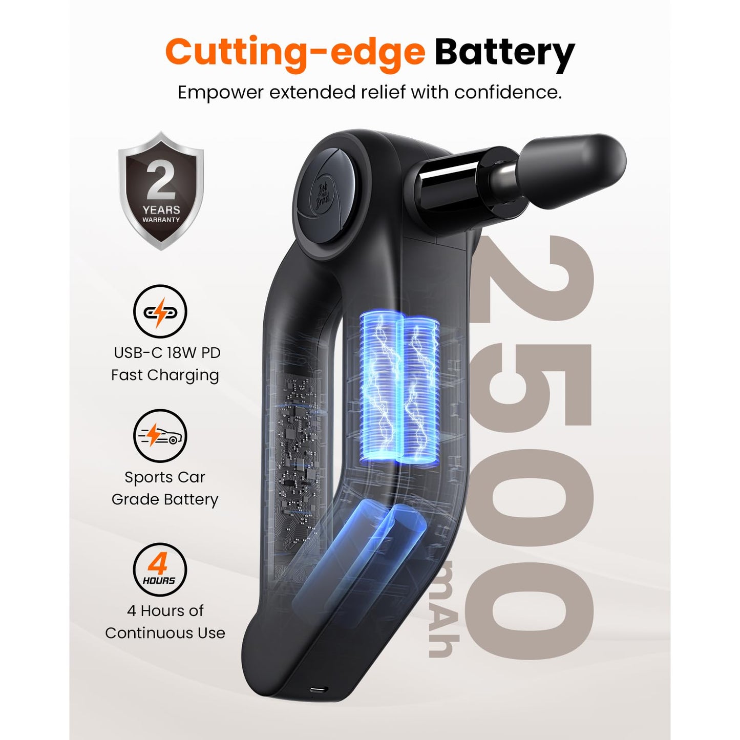 BOB AND BRAD D5 Pro Plus Handheld Massage Gun with Heat, FSA-HSA Eligible Deep Tissue Percussion Massage Gun, Powerful Muscle Massager for Athletes Fitness Workout & Daily Recovery, Birthday Gift