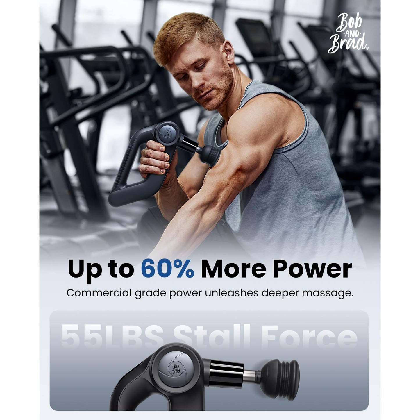 BOB AND BRAD D5 Pro Plus Handheld Massage Gun with Heat, FSA-HSA Eligible Deep Tissue Percussion Massage Gun, Powerful Muscle Massager for Athletes Fitness Workout & Daily Recovery, Birthday Gift