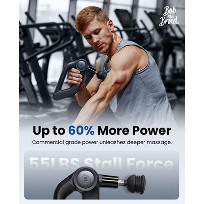BOB AND BRAD D5 Pro Plus Handheld Massage Gun with Heat, FSA-HSA Eligible Deep Tissue Percussion Massage Gun, Powerful Muscle Massager for Athletes Fitness Workout & Daily Recovery, Birthday Gift