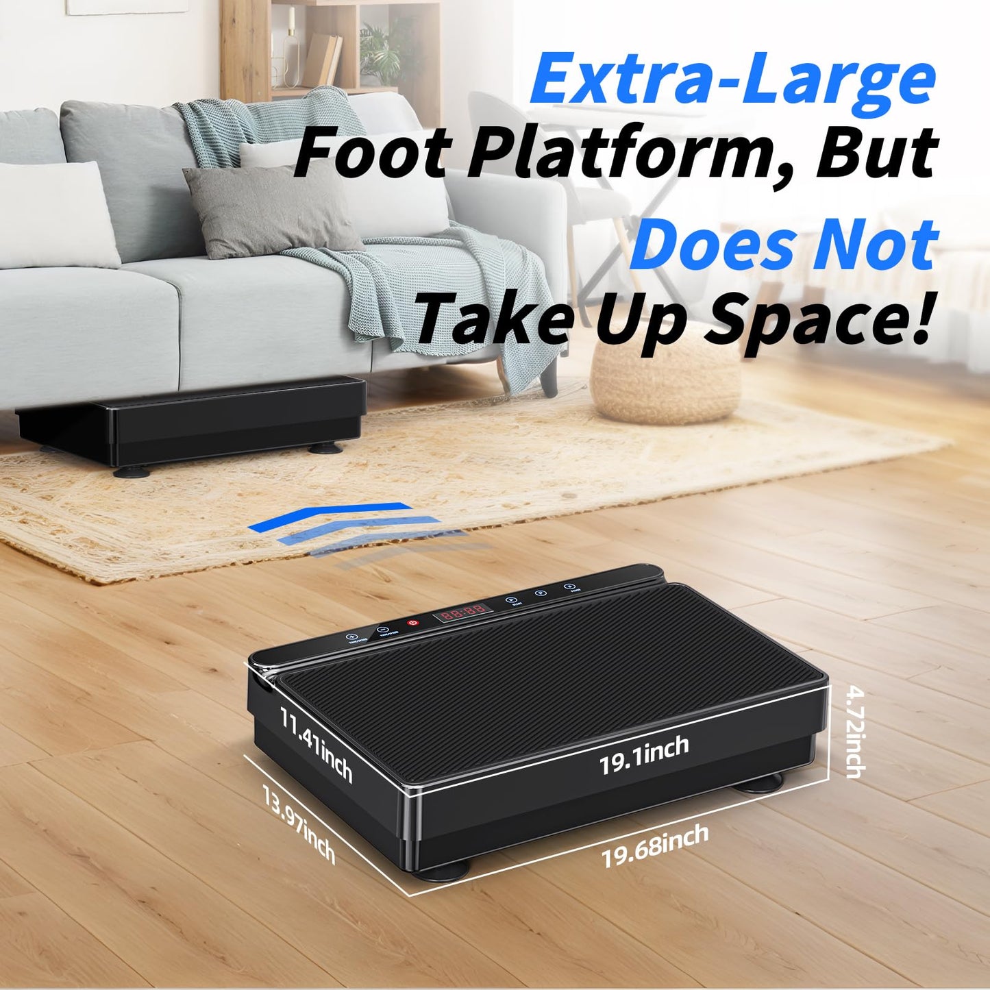 Vibration Plate Exercise Machine for Lymphatic Drainage, Full Body Shake Platform Board for Home Fitness, Fat Burning, 5 Program Modes and 99 Speed Levels