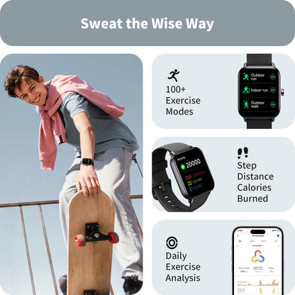 Smart Watch for Women Android & iPhone, Alexa Built-in, IP68 Waterproof Activity Fitness Tracker with Bluetooth Call (Answer/Make), 1.8" Smartwatch with Heart Rate/SpO2/Sleep Monitor, 100+ Sports Mode | Pink