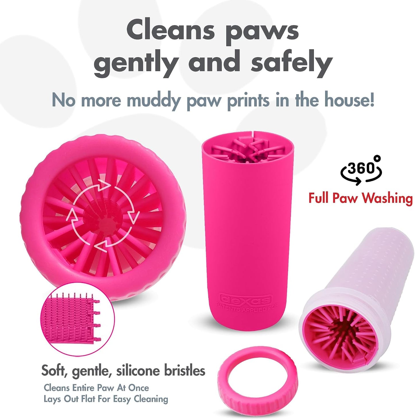 Dexas MudBuster Portable Dog Paw Cleaner - Premium Quality, Blue, Small Size for Pet Supplies and Accessories