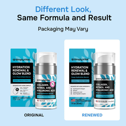 Anti-Aging Face Moisturizer with Retinol, Collagen & Hyaluronic Acid - Moisturizer Face Cream for Women & Men - Visibly Firming & Hydrating Neck Cream - Day & Night Skin Care - 1.7 fl oz
